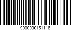 Código de barras (EAN, GTIN, SKU, ISBN): '9000000151116'