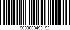 Código de barras (EAN, GTIN, SKU, ISBN): '9000000490192'