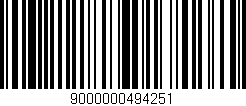Código de barras (EAN, GTIN, SKU, ISBN): '9000000494251'