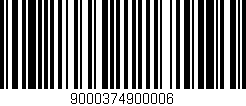 Código de barras (EAN, GTIN, SKU, ISBN): '9000374900006'