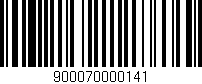 Código de barras (EAN, GTIN, SKU, ISBN): '900070000141'