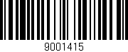 Código de barras (EAN, GTIN, SKU, ISBN): '9001415'