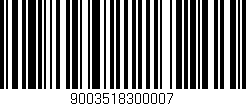 Código de barras (EAN, GTIN, SKU, ISBN): '9003518300007'