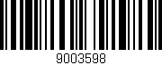 Código de barras (EAN, GTIN, SKU, ISBN): '9003598'