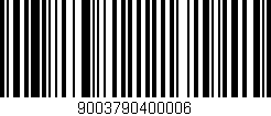 Código de barras (EAN, GTIN, SKU, ISBN): '9003790400006'
