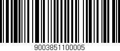 Código de barras (EAN, GTIN, SKU, ISBN): '9003851100005'