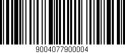 Código de barras (EAN, GTIN, SKU, ISBN): '9004077900004'