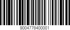 Código de barras (EAN, GTIN, SKU, ISBN): '9004778400001'