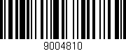 Código de barras (EAN, GTIN, SKU, ISBN): '9004810'