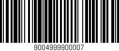 Código de barras (EAN, GTIN, SKU, ISBN): '9004999900007'
