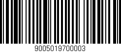 Código de barras (EAN, GTIN, SKU, ISBN): '9005019700003'
