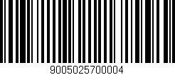 Código de barras (EAN, GTIN, SKU, ISBN): '9005025700004'