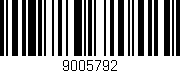 Código de barras (EAN, GTIN, SKU, ISBN): '9005792'