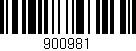 Código de barras (EAN, GTIN, SKU, ISBN): '900981'
