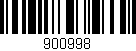 Código de barras (EAN, GTIN, SKU, ISBN): '900998'