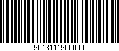Código de barras (EAN, GTIN, SKU, ISBN): '9013111900009'