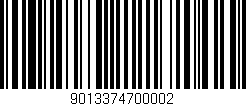 Código de barras (EAN, GTIN, SKU, ISBN): '9013374700002'