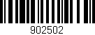 Código de barras (EAN, GTIN, SKU, ISBN): '902502'