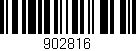 Código de barras (EAN, GTIN, SKU, ISBN): '902816'