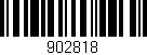 Código de barras (EAN, GTIN, SKU, ISBN): '902818'