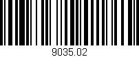 Código de barras (EAN, GTIN, SKU, ISBN): '9035.02'