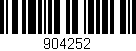 Código de barras (EAN, GTIN, SKU, ISBN): '904252'