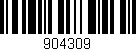 Código de barras (EAN, GTIN, SKU, ISBN): '904309'