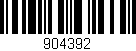 Código de barras (EAN, GTIN, SKU, ISBN): '904392'