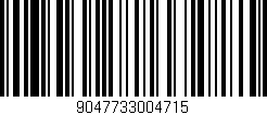 Código de barras (EAN, GTIN, SKU, ISBN): '9047733004715'
