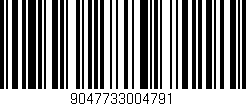 Código de barras (EAN, GTIN, SKU, ISBN): '9047733004791'