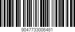 Código de barras (EAN, GTIN, SKU, ISBN): '9047733006481'