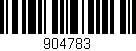 Código de barras (EAN, GTIN, SKU, ISBN): '904783'
