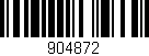 Código de barras (EAN, GTIN, SKU, ISBN): '904872'