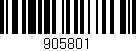 Código de barras (EAN, GTIN, SKU, ISBN): '905801'