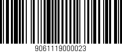 Código de barras (EAN, GTIN, SKU, ISBN): '9061119000023'