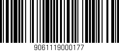 Código de barras (EAN, GTIN, SKU, ISBN): '9061119000177'