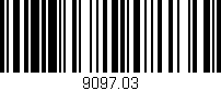 Código de barras (EAN, GTIN, SKU, ISBN): '9097.03'