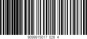Código de barras (EAN, GTIN, SKU, ISBN): '9099915017_026_4'