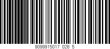 Código de barras (EAN, GTIN, SKU, ISBN): '9099915017_026_5'