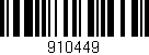 Código de barras (EAN, GTIN, SKU, ISBN): '910449'