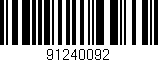Código de barras (EAN, GTIN, SKU, ISBN): '91240092'