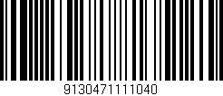 Código de barras (EAN, GTIN, SKU, ISBN): '9130471111040'