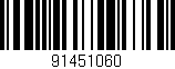 Código de barras (EAN, GTIN, SKU, ISBN): '91451060'