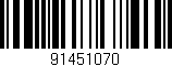 Código de barras (EAN, GTIN, SKU, ISBN): '91451070'