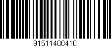Código de barras (EAN, GTIN, SKU, ISBN): '91511400410'