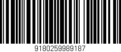 Código de barras (EAN, GTIN, SKU, ISBN): '9180259989187'