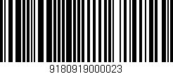 Código de barras (EAN, GTIN, SKU, ISBN): '9180919000023'