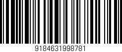 Código de barras (EAN, GTIN, SKU, ISBN): '9184631998781'