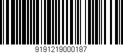 Código de barras (EAN, GTIN, SKU, ISBN): '9191219000187'