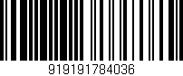 Código de barras (EAN, GTIN, SKU, ISBN): '919191784036'